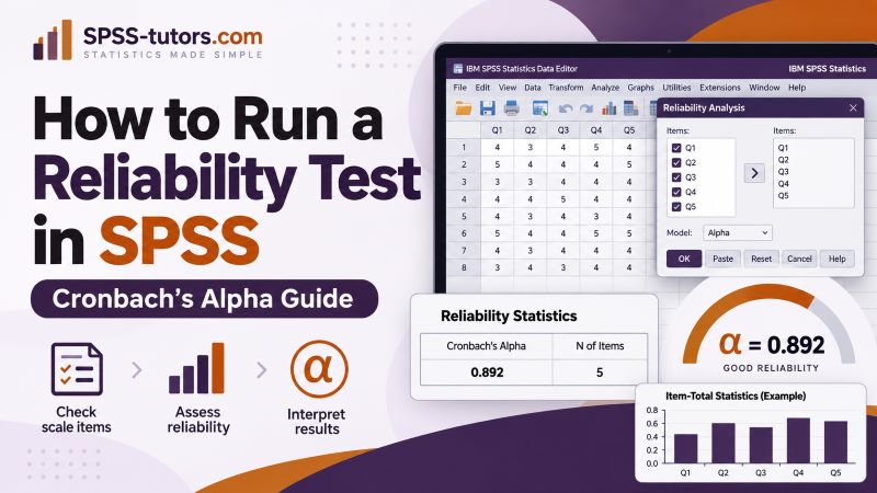How to run reliability test in SPSS - Cronbach's alpha