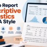 how to report descriptive statistics in apa style